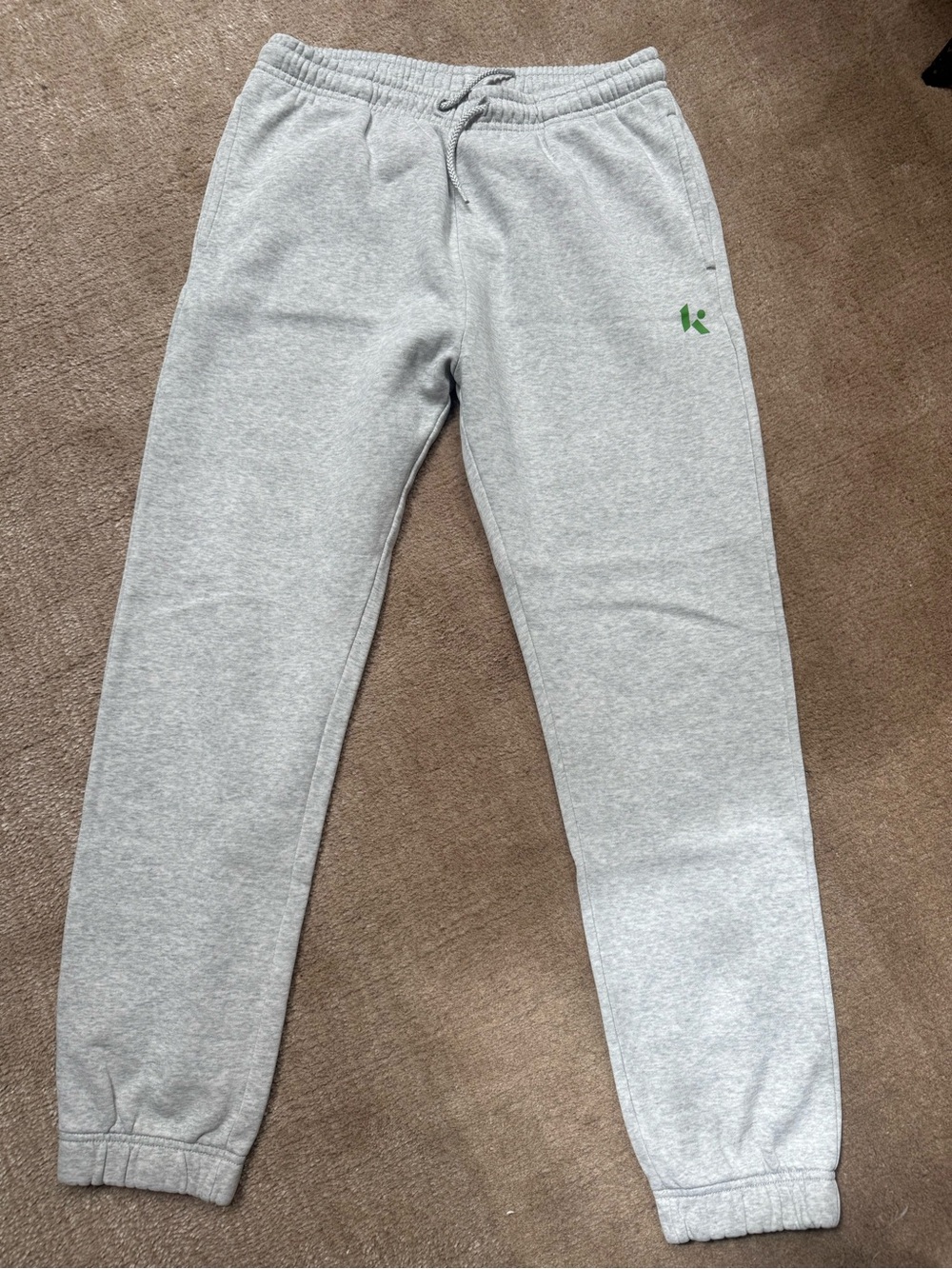 NB Klutch Grey Sweatpants with Small Green Logo size 12/13